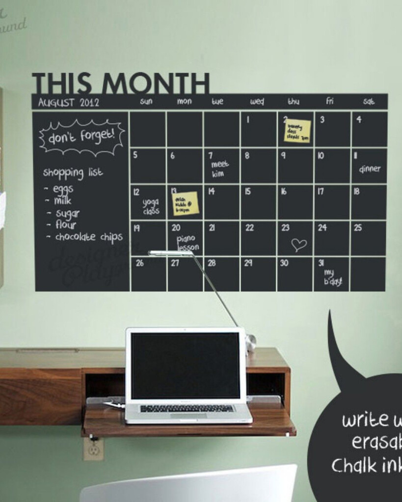 Daily Chalkboard Wall Calendar Chalkboard Wall Calendars Chalkboard 