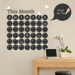 Daily Dot Chalkboard Wall Calendar Vinyl Wall Decal