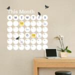 Daily Dot Dry Erase Wall Calendar Vinyl Wall By SimpleShapes