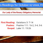 Daily Mass Readings For Friday 7 October 2022 Catholic Gallery