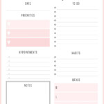 Daily Planner Template Word In 2020 Daily Planner Printables Free