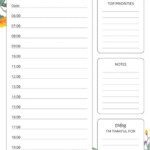 Daily Planner Templates Printable Download Free PDF Free Daily