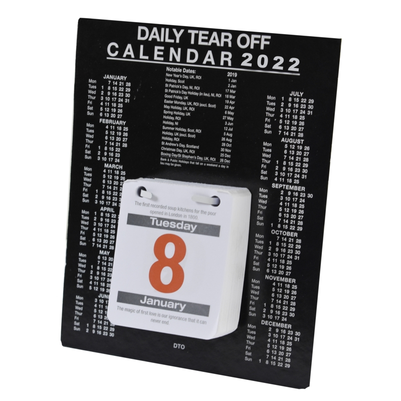 Daily Tear Off Desk Calendar 2023 Kingswood Office Supplies