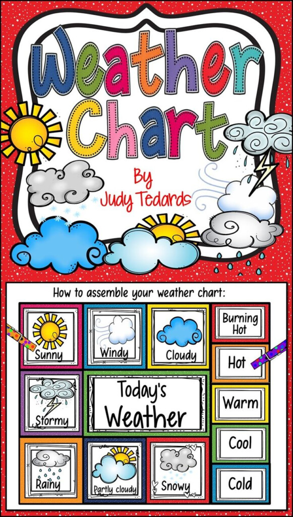 Daily Weather Chart For Calendar Activities Weather Chart Preschool 
