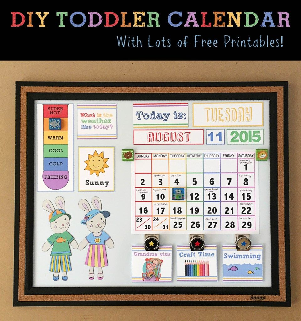 DIY Children s Calendar Toddler Calendar Kids Calendar Preschool