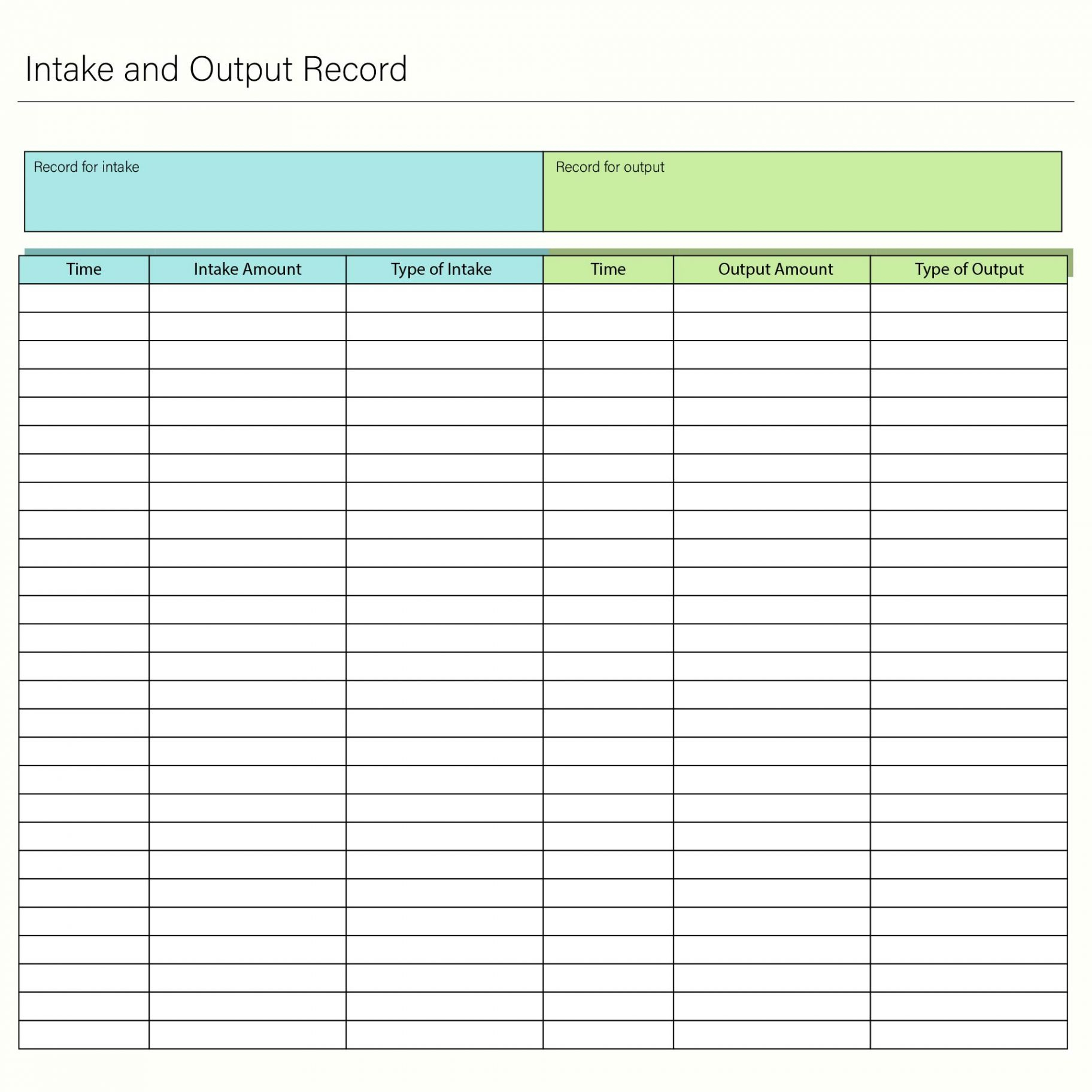 Explore Our Example Of Daily Food Intake Chart Template Water Intake