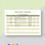 FREE 8 Printable Daily Calendar Samples In MS Word PDF Google Docs