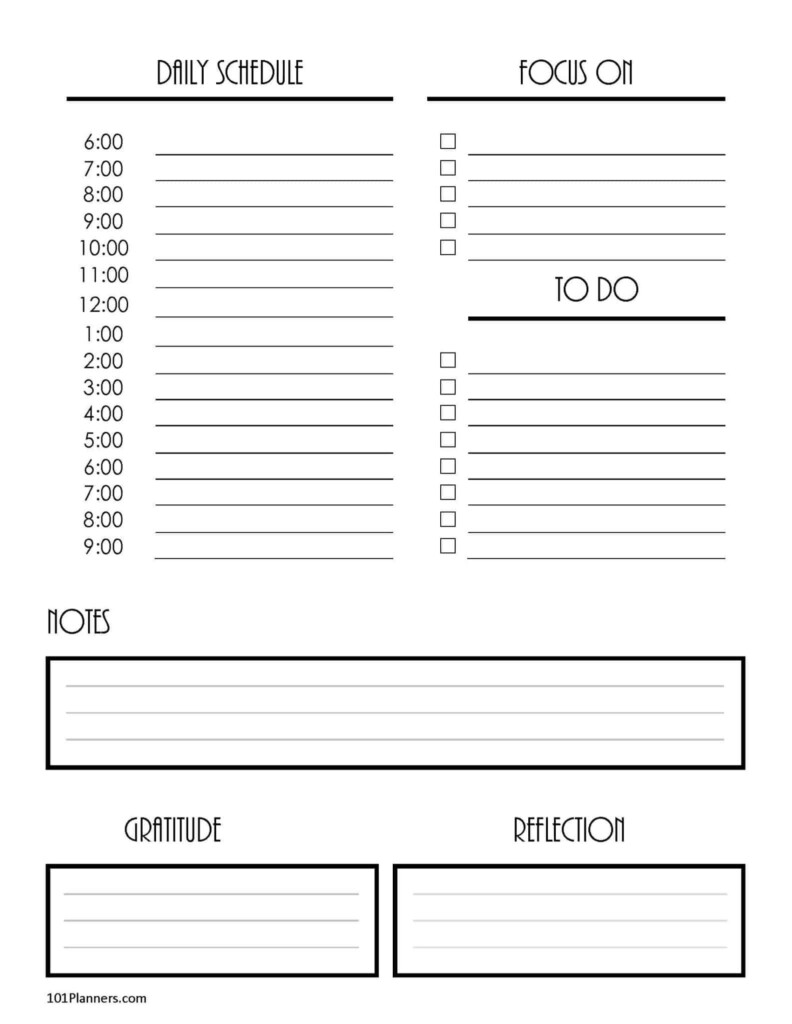 Free Daily Planner Template Customize Then Print