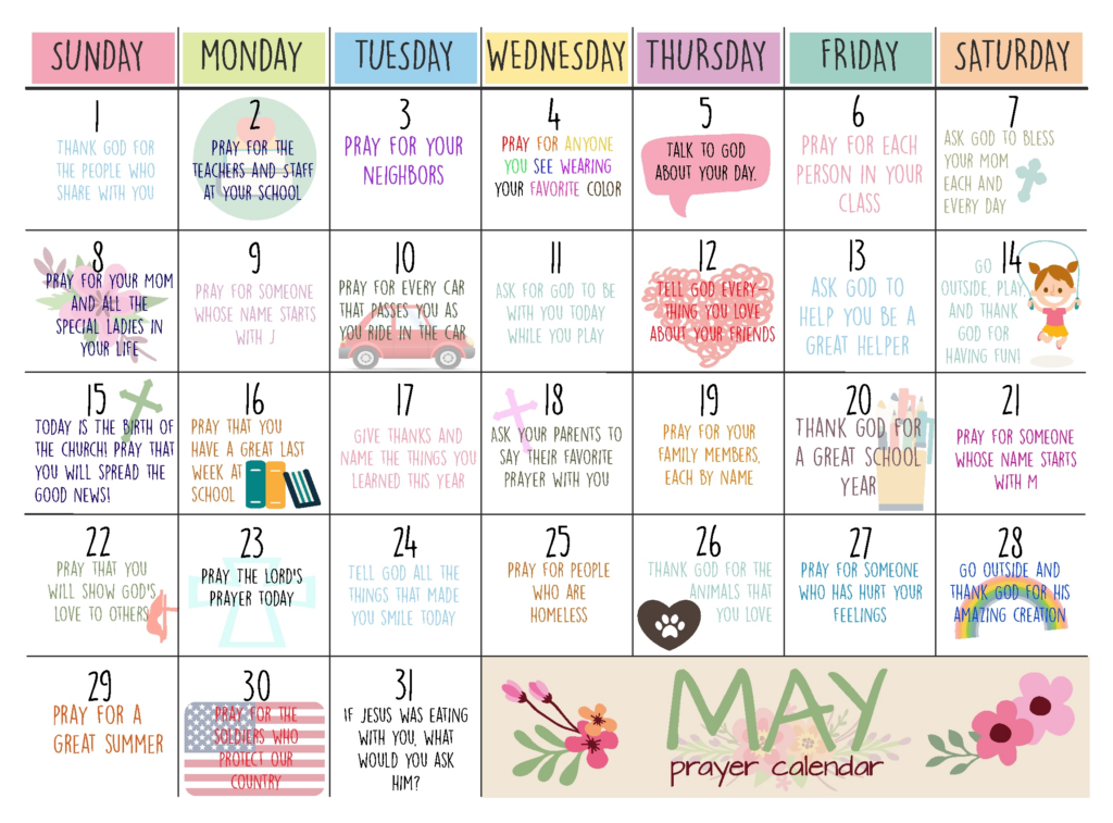 Free Daily Scripure Prayer Calendar Get Your Calendar Printable