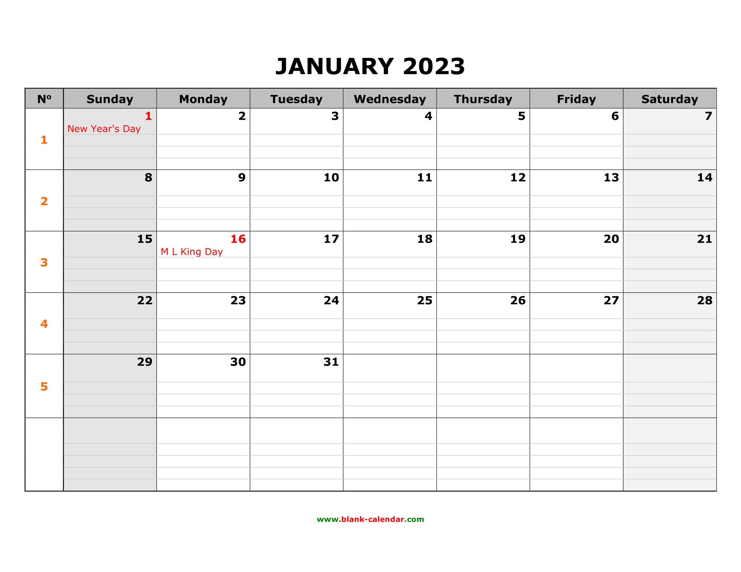 Daily Calendar 2023 Printable DailyCalendars