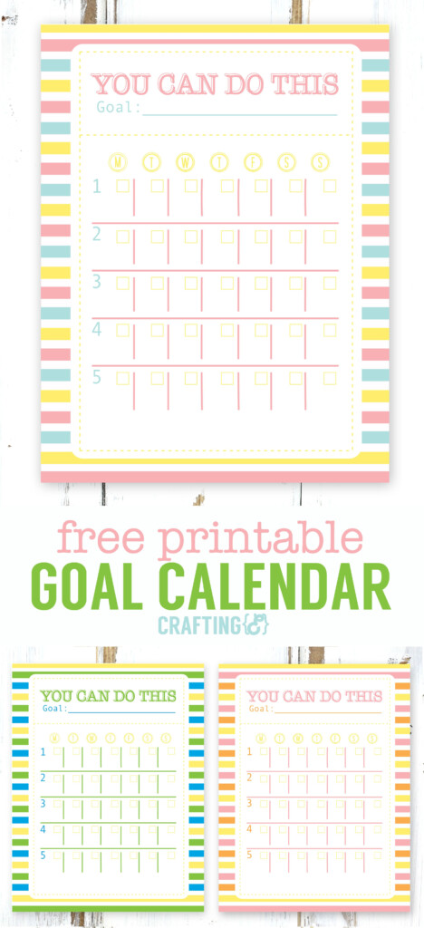 Goal Setting Calendar Template Best Wallpaper