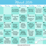 Here It Is March s Free Fitness Challenge Calendar Print Out Your