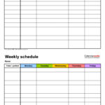 How To 7 Day Schedule Template Blank Get Your Calendar Printable