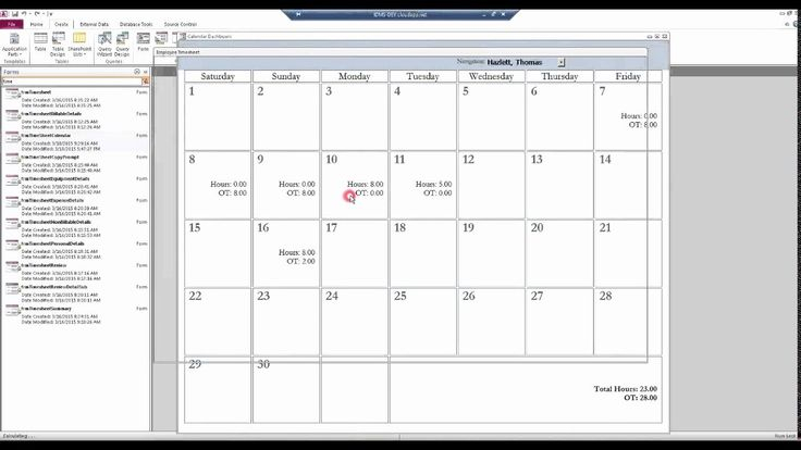 How To Make A Schedule Calendar In Access Tripmart