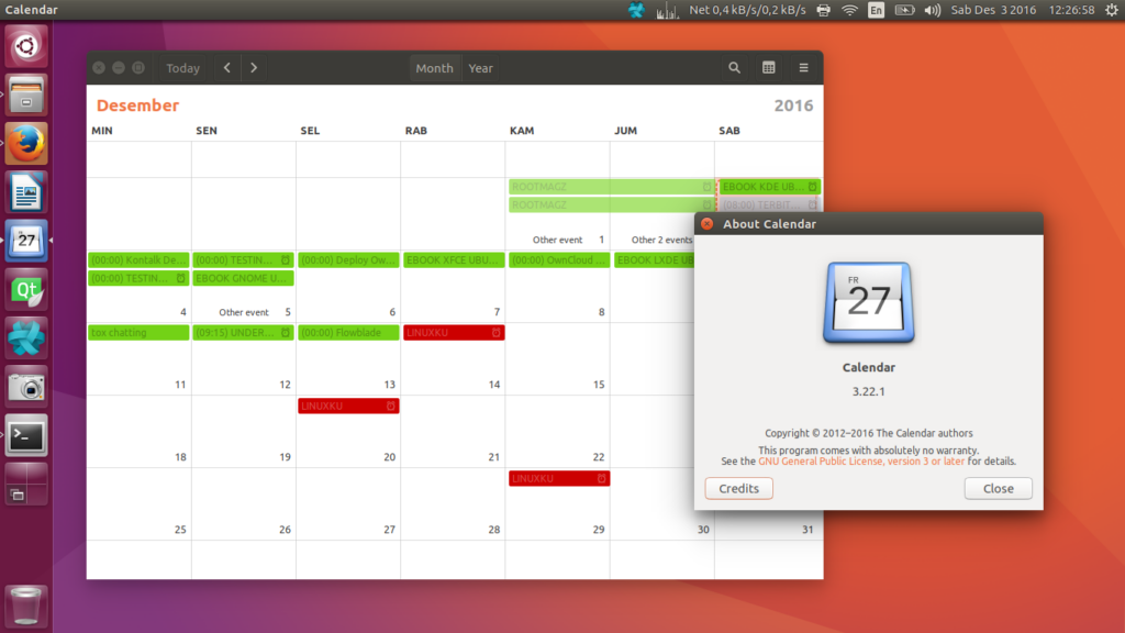 How To Upgrade GNOME Calendar To Version 3 22 In Ubuntu