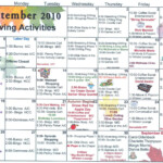 Independent And Assisted Living Activity Calendar Click On Calendar To