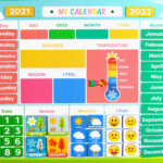 Kids Student Calendar Planner Printable Editable Template School Girl