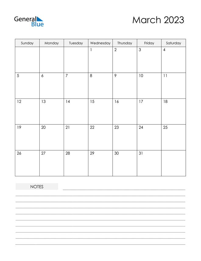 March 2023 Calendar Free Printable Calendar AnwarelMadina