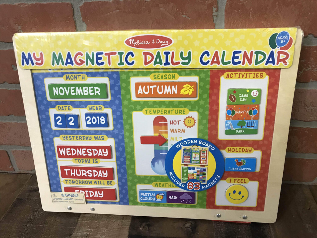 Melissa Doug My First Daily Magnetic Calendar Magnetic Calendar 