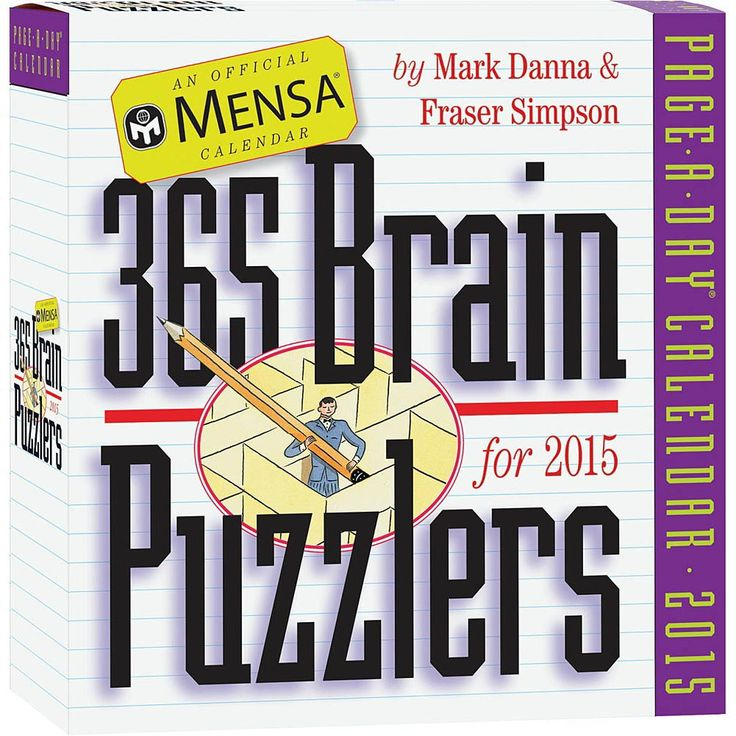 Mensa 365 Brain Puzzlers 2015 Desk Calendar CALENDARS COM 13 99 