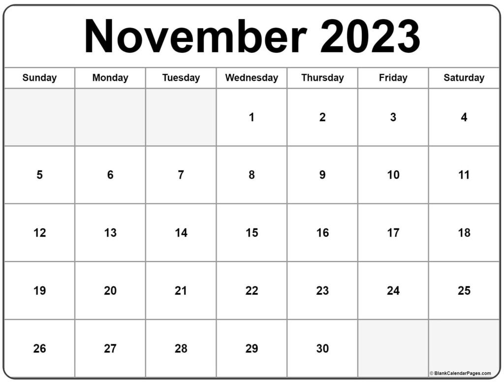 November 2023 Calendar Free Blank Printable Templates December 2023 
