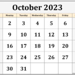 October 2023 Calendar With Holidays Calendar2023