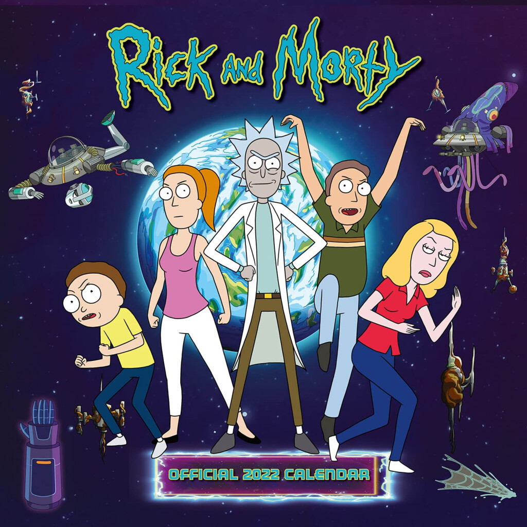 Official Rick Morty 2022 Calendar Month To View Square Wall 