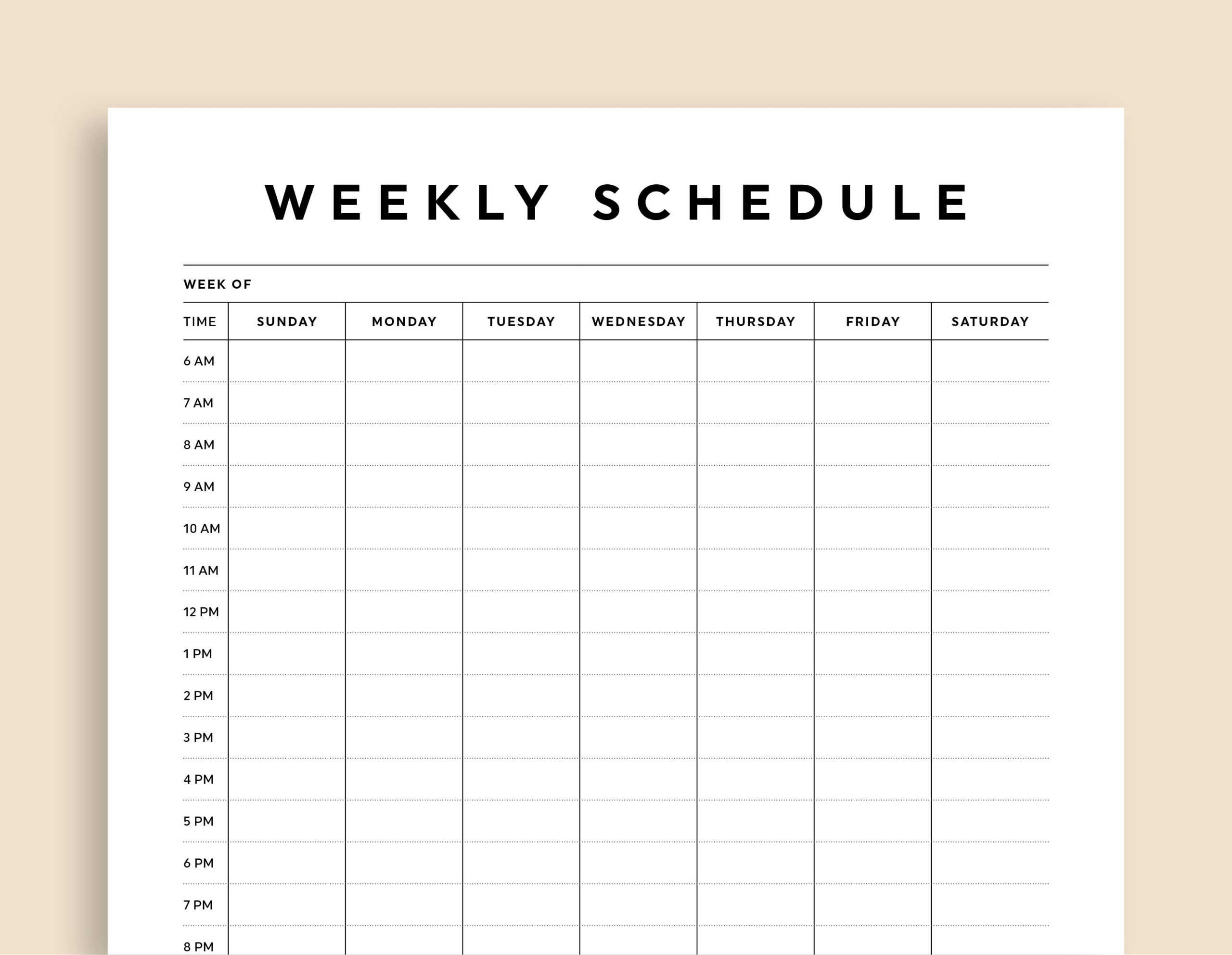 Paper BUNDLE 2022 Weekly Hourly Planner Appointment Planner At A Glance