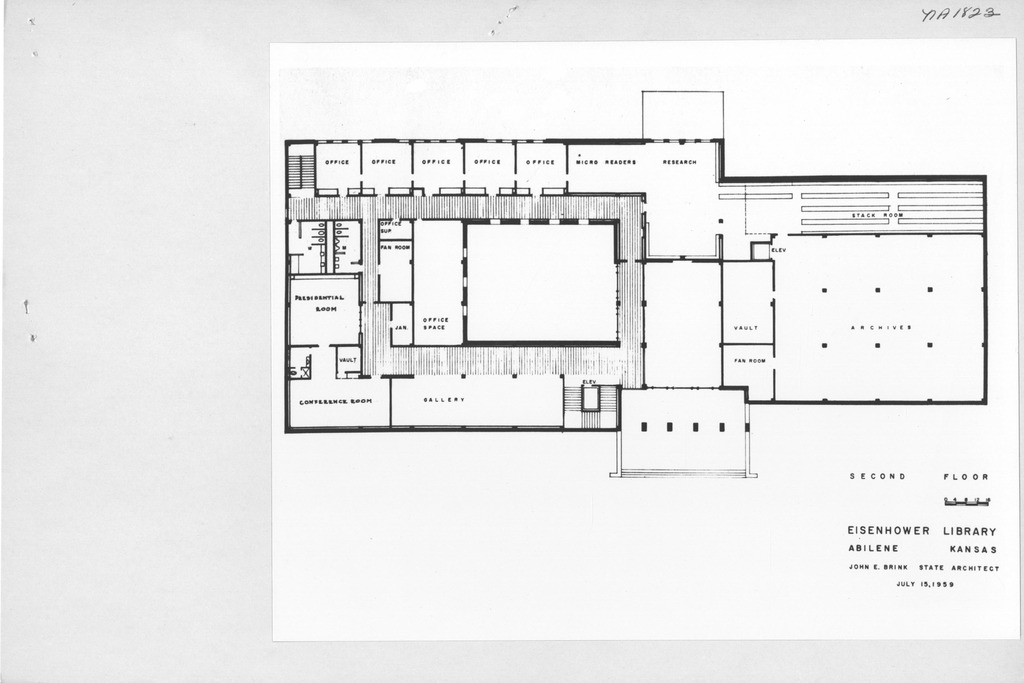 Photograph Of Floor Plan Of Second Floor Of Eisenhower Library PICRYL 