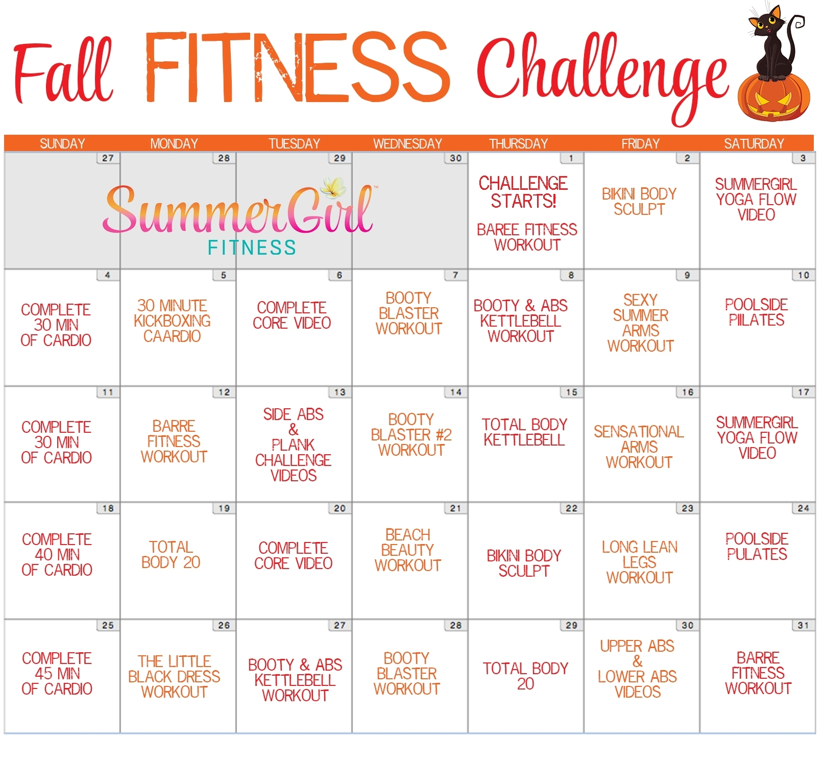 Printable Month Fitness Challenge Calendar DailyCalendars net