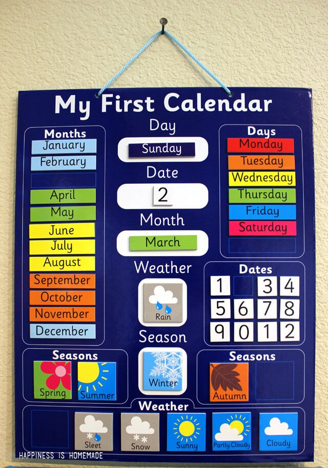 School Calendar Classroom Calendar Homeschool Preschool