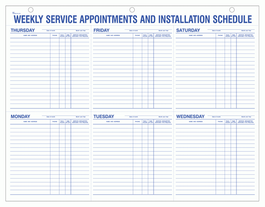 Service Appointment Schedule Auto Tech Niles Marketing LLC