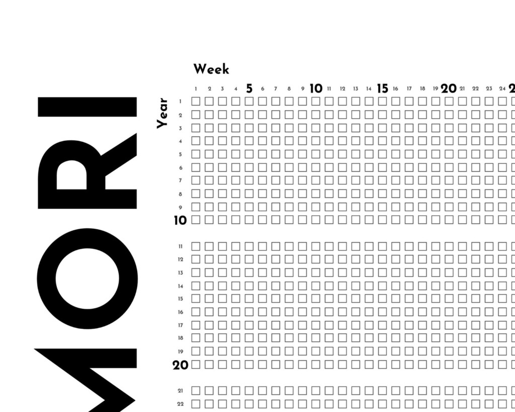 Stoicism Memento Mori Life Calendar Weeks Printed Daily Stoic Etsy