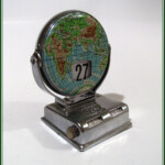 Vintage Large Metal Globe Perpetual Flip Calendar Of World Map 1960s